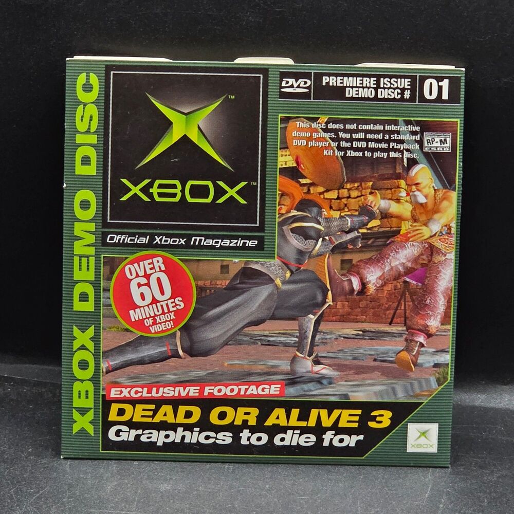 Official Xbox Magazine Premiere Demo Disc #01 Dead or Alive 3 Rare